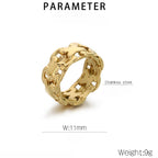 New Fashion Stainless Steel Gloosy X-shaped Hollow Ring for Men