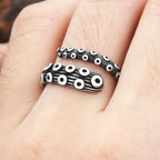 Gothic Octopus Squid Ring — Stainless Steel