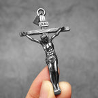3D Jesus Cross Pendant — Stainless Steel