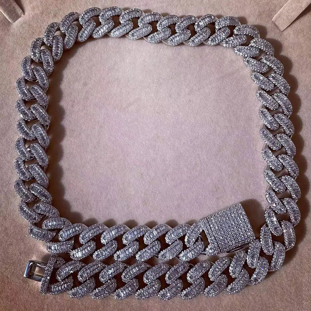 Iced Out Cuban Necklace Stainless Steel 15MM