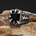 Dragon Claw Stone Ring — Stainless Steel