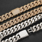 Iced Out Cuban Necklace Stainless Steel 25MM
