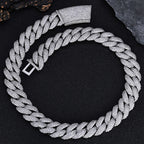 Gold Cuban Chain Necklace Iced Out 18MM 18K