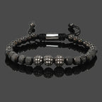 Iced Out Royal CZ Ball Bracelet — Stainless Steel