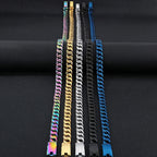 High Polished Stainless Steel Jewelry Accessories 12MM Wide Men Cuban Chains Necklaces Choker Neck Necklace For Man