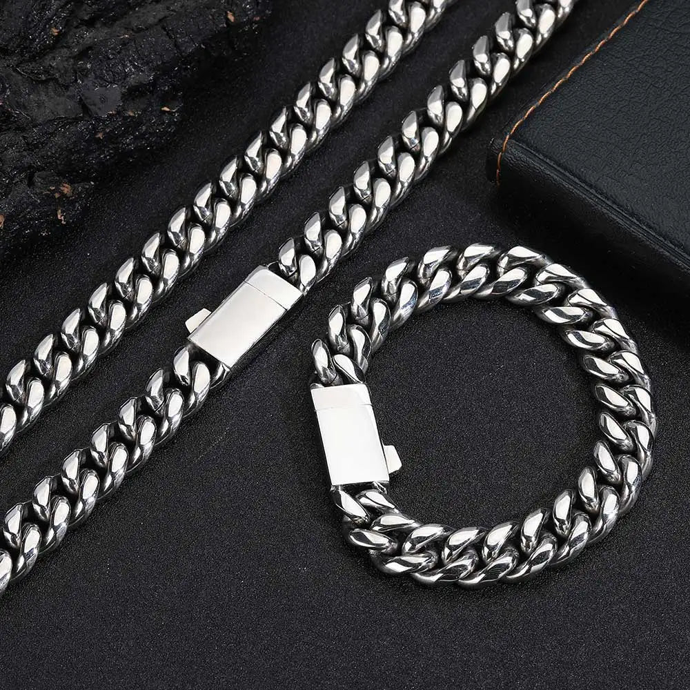Stainless Steel Cuban Bracelet Miami Statement