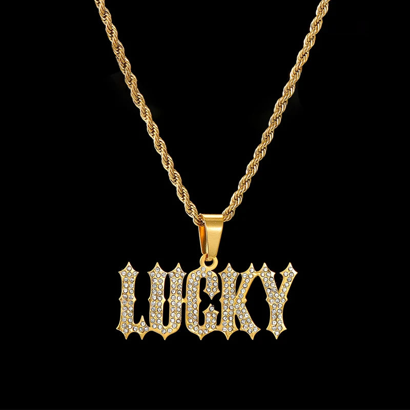 Personalized Custom Zircon Name Necklace Stainless Steel for Women Men Double Layers Zircon Twist Chain Birthday Jewelry Gift