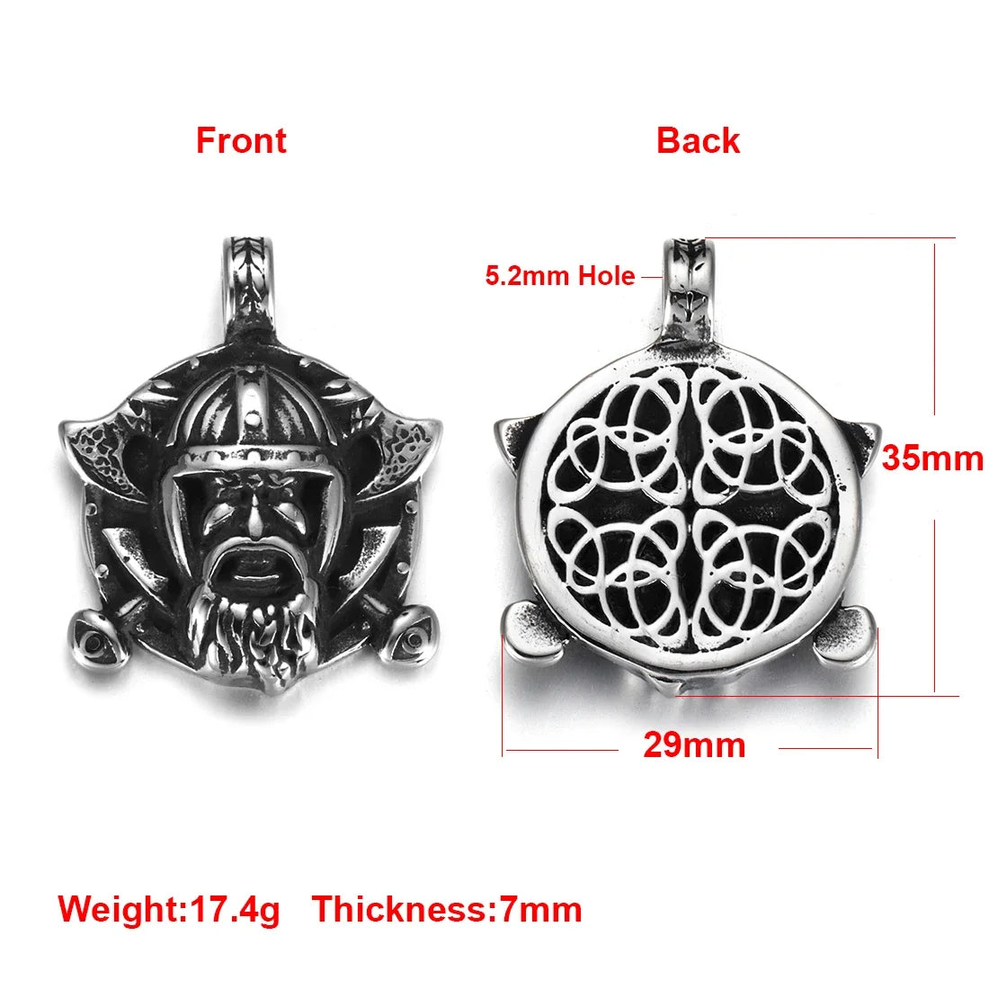 Stainless Steel Viking Norse Pendant for Necklace DIY Accessories Jewelry Making Findings Men Charm Supplies Punk Axe