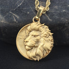 Lion Head Pendant — 925 Silver