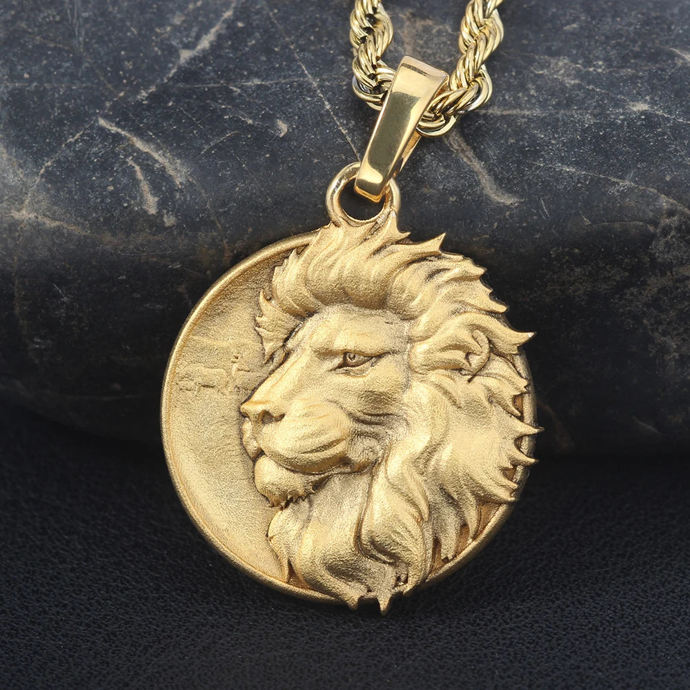 Lion Head Pendant — 925 Silver