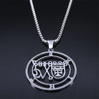 Occult Sigil Silver Pendant Bathin Demons Seals