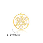 LIKGREAT Archangel Metatron Cube Pendant for Necklace Jewelry Making Stainless Steel Charm DIY Amulet Kabbalistic Tree of Life