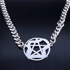 Star Snake Steel Pendant Gothic Witchcraft Satan