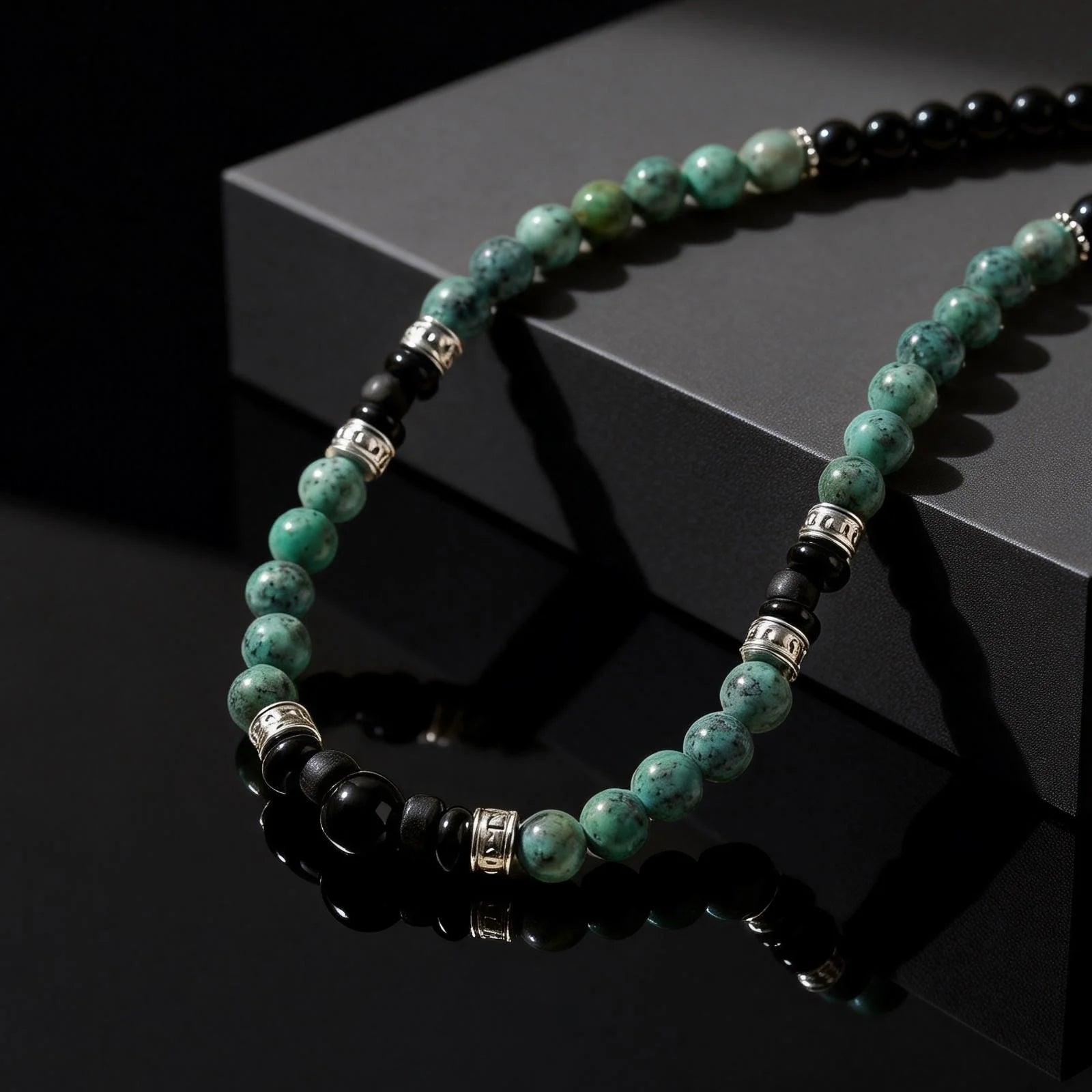 Retro Natural Stone Beads Necklace Tiger Eye Stone Stainless Steel Collar Necklace for Men Boho Trendy Jewelry Gifts