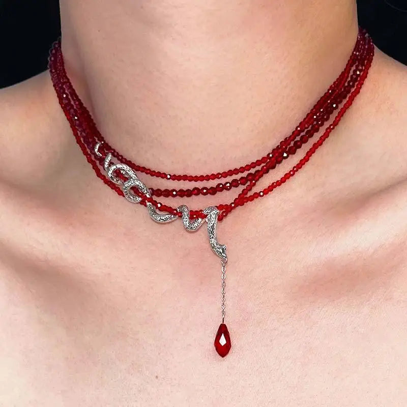 Iced Out Snake Pendant Necklace