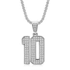 Iced Out Football Pendant Necklace — Gold