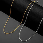 Minimal Snake Chain Choker — Stainless Steel
