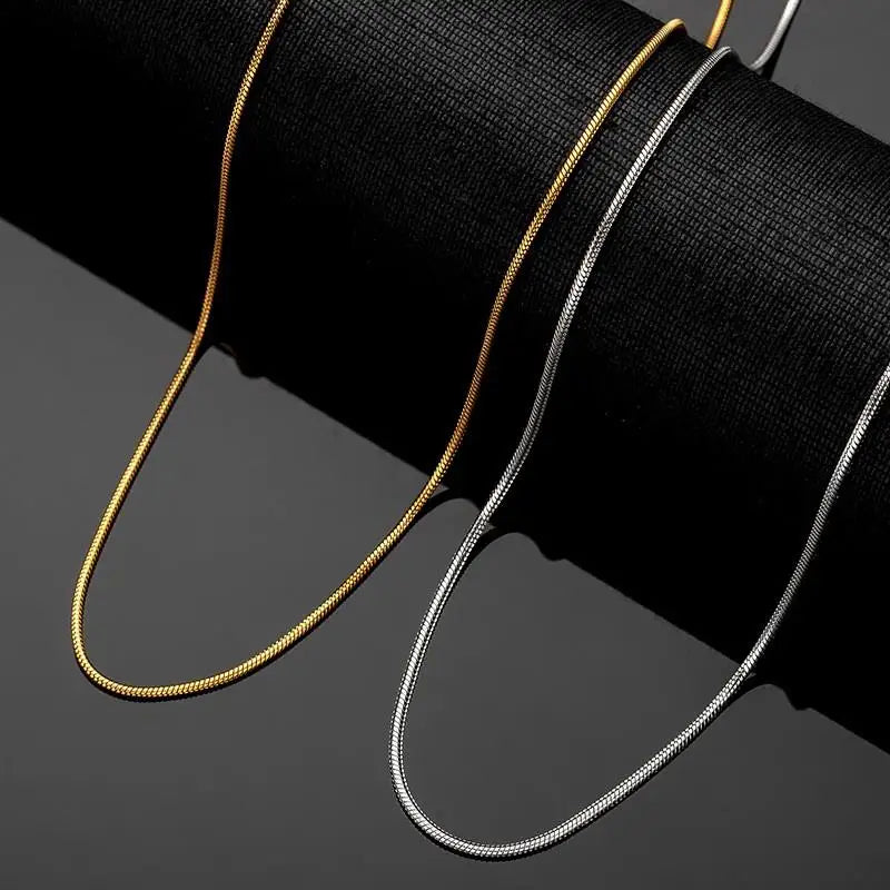 Minimal Snake Chain Choker — Stainless Steel