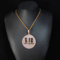 Iced Out Letter Pendant Rose Gold 60MM