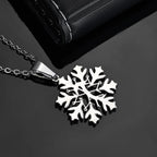 Gold Snowflake Pendant Necklace Statement