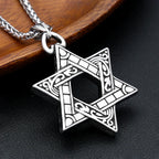 Star Steel Pendant Vintage David Punk Hexagonal