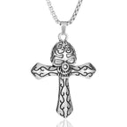 Cross Skull Steel Pendant European American Dark