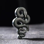 30*50mm Certified Hetian Jade Snake Pendant Necklace Men Women Fine Jewelry Genuine China Nephrite Stone Lucky Charms