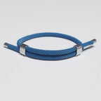 Adjustable Woven Cord Bracelet — Stainless Steel Sliding Clasp