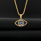 Nwe Vintage Eye of Fortune Pendant Necklace for Women Steel and Titanium Personality Gothic Chain Necklaces Jewelry Gift