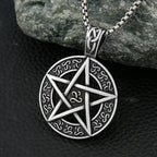 Fashion Vintage Hexagram Pendant Necklaces For Man Women Stainless Steel Star Of David Necklace Amulet Jewelry Gift