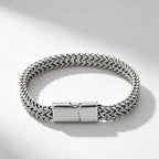 Stylish Stainless Steel Bali Foxtail Chain Bracelet for Men,Double Franco Link Chain Bracelets,Armband Male Jewelry