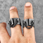Gothic Shackles Ring — Stainless Steel