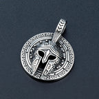 Spartan Mask Pendant 316L Stainless Steel Gothic Punk Viking Amulet Necklace For Men's Steel Color Adjustable Chain(50/60/70CM)