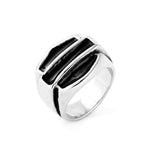 Vintage Viking Shield Ring — Stainless Steel