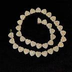 Iced Out Heart Necklace Stainless Steel 12MM