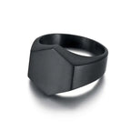 Jiayiqi Men'S Ring Punk Rock 316L Stainless Steel Signet Ring For Men Hip Hop Party Jewelry Male Wedding Gift Custom