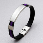 Steel Bracelet Metal Silicone Leather Gym