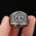 North Viking Tree of Life Ring — Stainless Steel