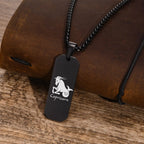 Zodiac Bar Pendant Necklace — Stainless Steel