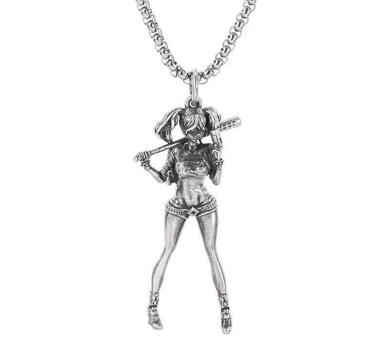 Cat Wings Animal Pendant Necklace — Silver