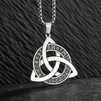 Sun Moon Star Trinity Pendant Necklace