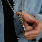 Retro Rotatable Vajvakilaka Pendant For Men Jewelry Lucky Blessing Vajra Male Amulet Necklace Accessories