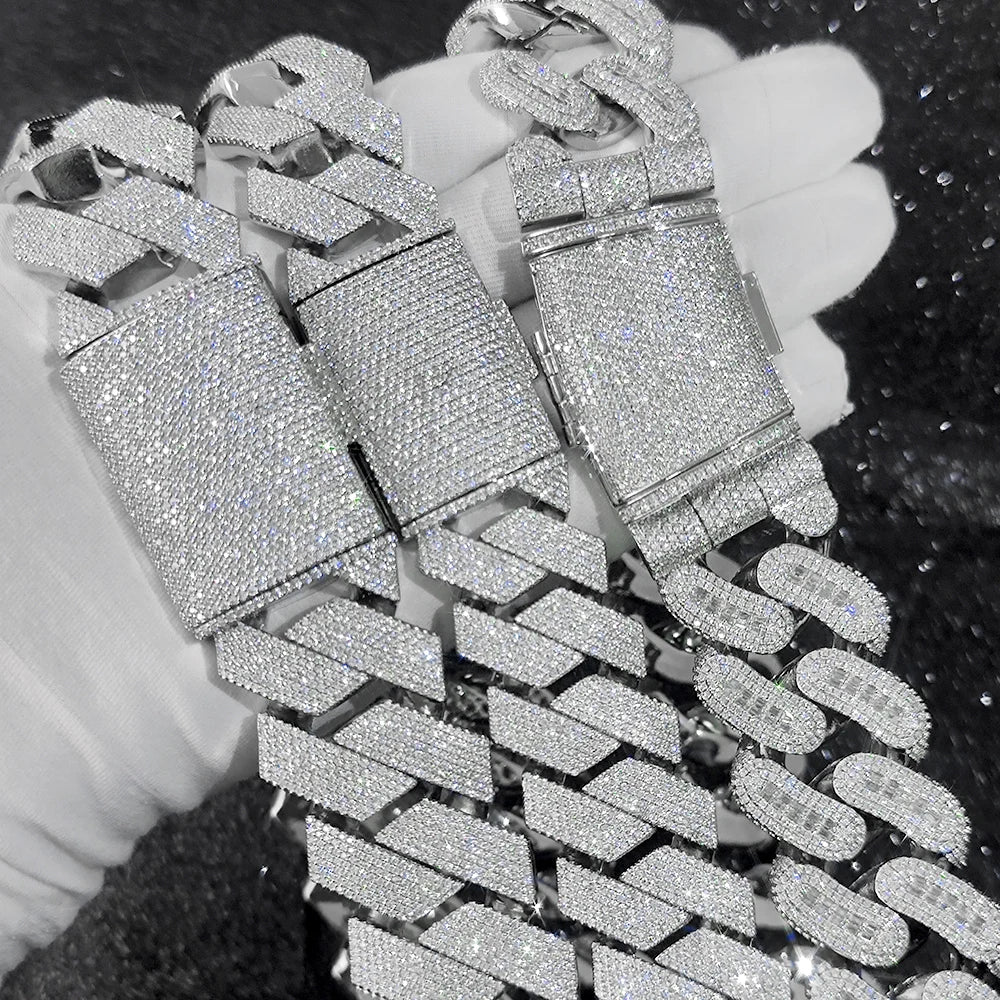 Iced Out Cuban Chain Necklace Stainless Steel 29MM