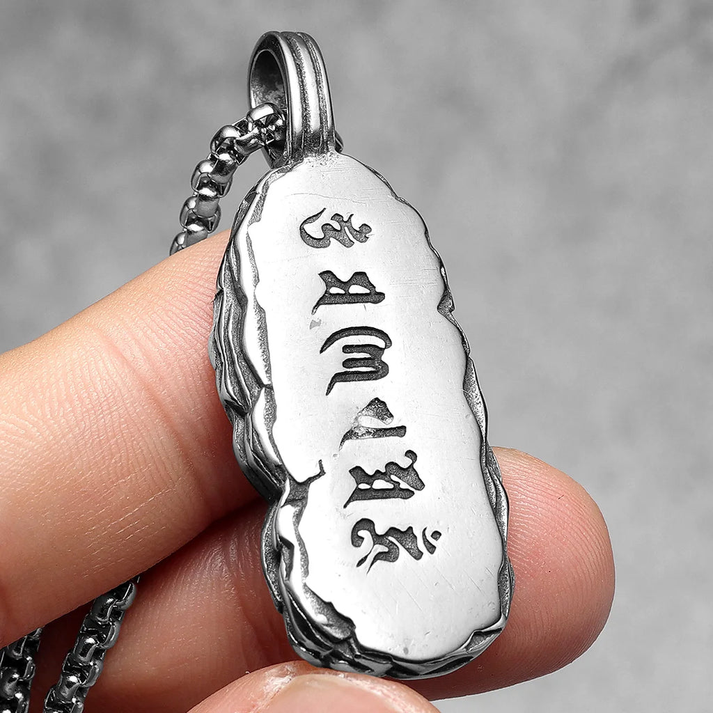 Mantra Pendant Necklace — Stainless Steel