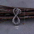 316L Stainless Steel Snake Necklace Men's High-end Personality Number Eight Modeling Retro Cool Punk Rock Pendant Gift