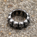 Gothic Skull Steel Ring Vintage Punk Rock Party