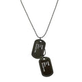 Military Dog Tag Pendant Necklace — Stainless Steel