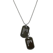 Box Military Dog Tag Pendant Necklace — Stainless Steel