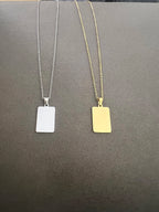 10pcs lot 2026 New Arrival Blank Strip Pendant Necklace Stainless Steel Necklace