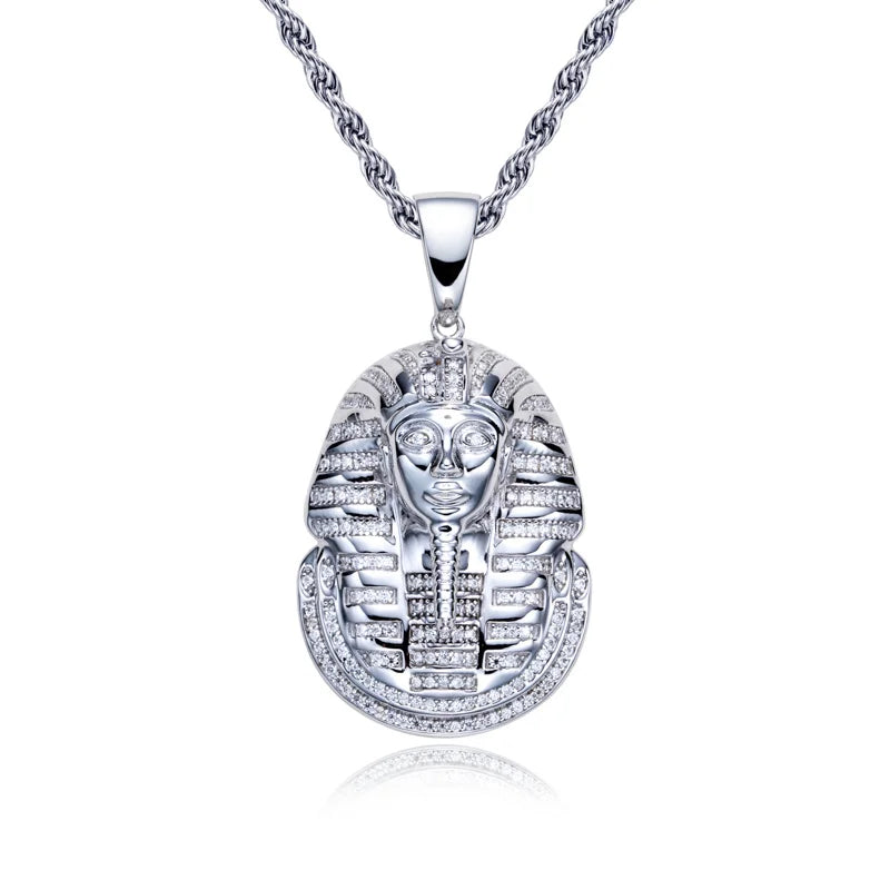 Iced Out Pharaoh Pendant — 925 Silver